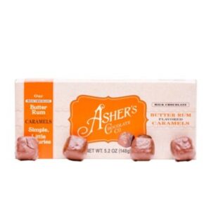 Asher's Milk Chocolate Butter Rum Caramel Box 5.2oz 6ct